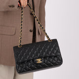 Chanel 2014 Caviar Medium Double Flap Bag