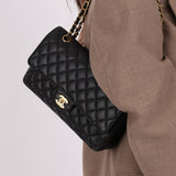 Chanel 2014 Caviar Medium Double Flap Bag