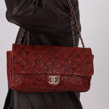 Limited Edition Chanel 2011 Calfskin Lucky Charms Embossed Large Flap Bag