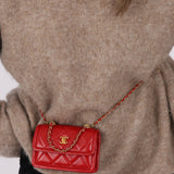 Chanel 2020 Red Mini Top Handle Chain Bag