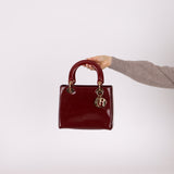 Dior 2000 Wine Red Diorissimo Patent Medium Lady
