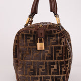 Fendi Zucca Velvet Boston Bag