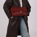 Limited Edition Chanel 2011 Calfskin Lucky Charms Embossed Large Flap Bag