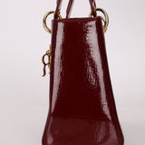 Dior 2000 Wine Red Diorissimo Patent Medium Lady