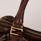 Fendi Zucca Velvet Boston Bag