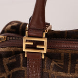 Fendi Zucca Velvet Boston Bag