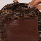 Fendi Zucca Velvet Boston Bag