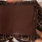Fendi Zucca Velvet Boston Bag
