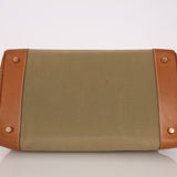 Limited Edition Hermès 1998 Vache Naturelle and Khaki Toile Birkin 35 GHW