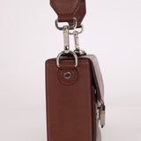 Fendi Chocolate Zucca Soft Trunk Baguette with Strap