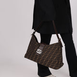 Rare Fendi Zucca Large Shoulder Bag