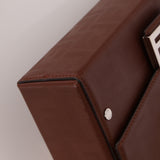 Fendi Chocolate Zucca Soft Trunk Baguette with Strap