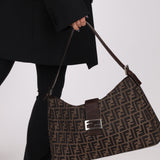 Rare Fendi Zucca Large Shoulder Bag