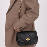 Chanel 22C Calfskin Pearl Side Flap Bag