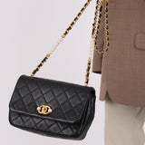 Chanel 22C Calfskin Pearl Side Flap Bag