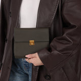 Hermès 2020 Vert Maquis Epsom Clic Wallet on Strap GHW