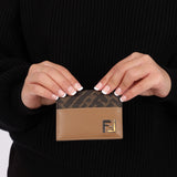 Fendi Zucca Coated Canvas & Leather Cardholder