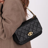 Chanel 22C Calfskin Pearl Side Flap Bag