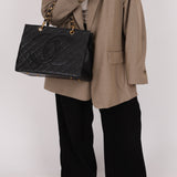 Chanel 1996 Vintage Caviar Grand Shopping Tote 24K GP