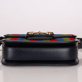 Gucci 1955 Velvet Baiadera Stripe Horsebit Shoulder Bag