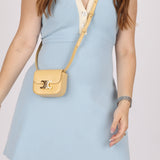 Celine Butter Yellow Triomphe Box Mini Claude