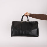 Louis Vuitton Black Epi Leather Keepall 45