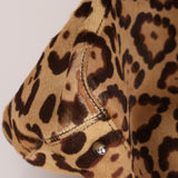 Vintage Fendi Jaguar Print Pony Hair Large Tote