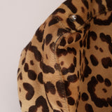 Vintage Fendi Jaguar Print Pony Hair Large Tote