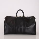 Louis Vuitton Black Epi Leather Keepall 45