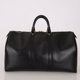 Louis Vuitton Black Epi Leather Keepall 45
