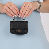 Chanel 21B Caviar Micro Flap Waist Bag