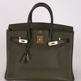Ultra-Rare Hermès x Margiela 2000 Khaki Togo Retourne Birkin 35 GHW