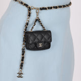 Chanel 21B Caviar Micro Flap Waist Bag