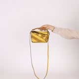 Loewe Calfskin Yellow & Ochre Striped Mini Puzzle