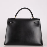 Hermès 1993 Black Box Sellier Kelly 32 GHW
