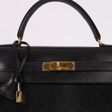 Hermès 1993 Black Box Sellier Kelly 32 GHW