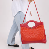Chanel 2018 31 Lambskin Turnlock Shopping Bag