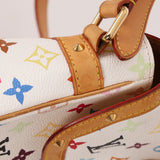Limited Edition Louis Vuitton x Takashi Murakami White Sologne Crossbody