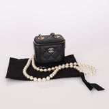 Chanel Lambskin Pearl Mini Vanity Crossbody