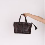 Bottega Veneta Tri-Color Intrecciato Top Handle Tote