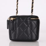 Chanel Lambskin Pearl Mini Vanity Crossbody