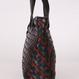 Bottega Veneta Tri-Color Intrecciato Top Handle Tote