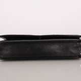 Chanel 2011 Black Lambskin Camellia Wallet on Chain
