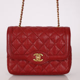 Chanel 2015 Red Caviar Mini Paris Flap