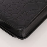 Chanel 2011 Black Lambskin Camellia Wallet on Chain