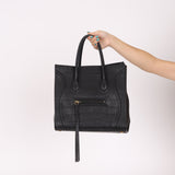 Celine Croc Embossed Medium Phantom Luggage
