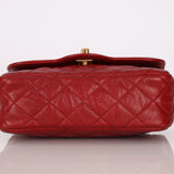 Chanel 2015 Red Caviar Mini Paris Flap