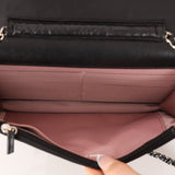 Chanel 2011 Black Lambskin Camellia Wallet on Chain