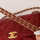 Chanel 2015 Red Caviar Mini Paris Flap
