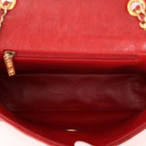 Chanel 2015 Red Caviar Mini Paris Flap